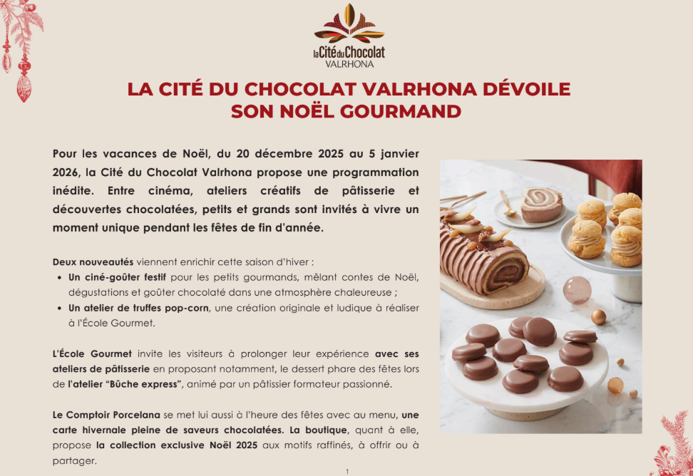 Capture-decran-2025-12-12-134011 La Cité du CHOCOLAT VALRHONA dévoile son Noël gourmand