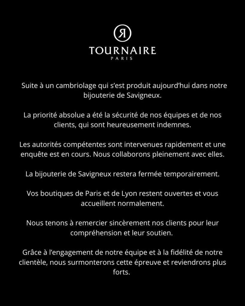 671831674_18546500707070989_2701369909104603190_n-819x1024 Braquage spectaculaire à la bijouterie Tournaire : un butin estimé à plus d’un million d’euros