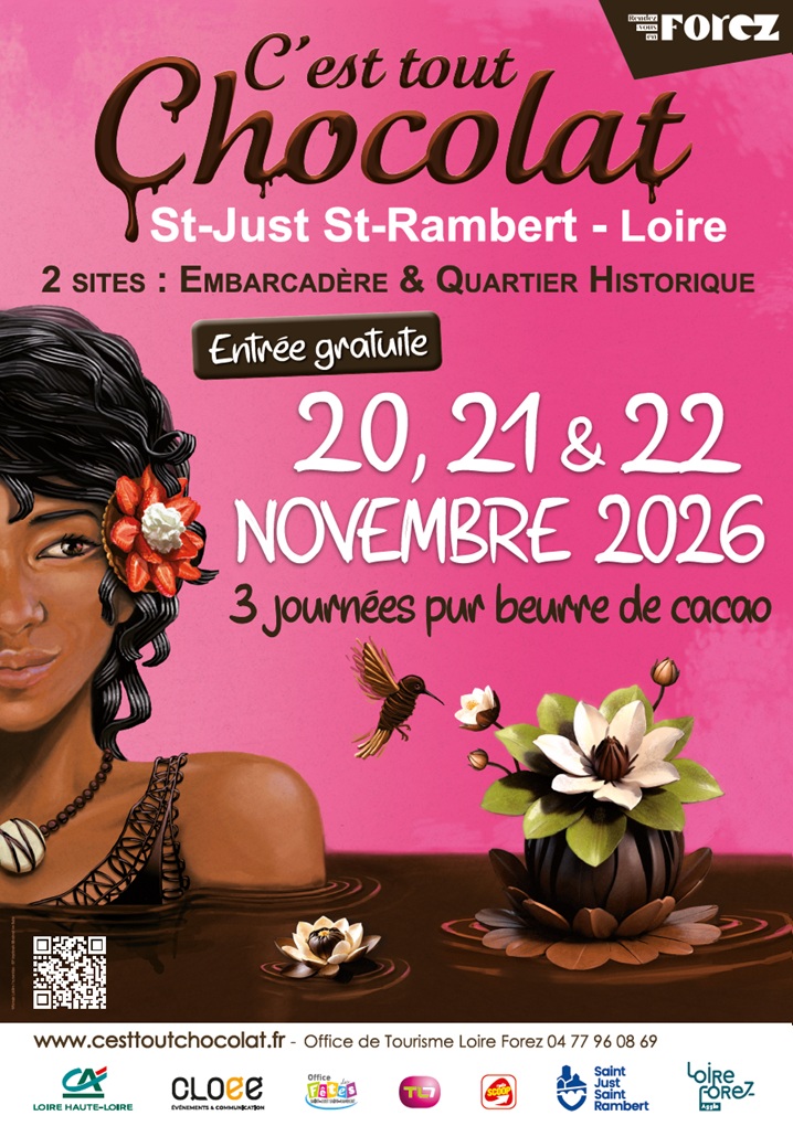 visuel-2026 C’est Tout Chocolat, l’Edition 2026 a lieu du 20 au 22 novembre à St Just St Rambert